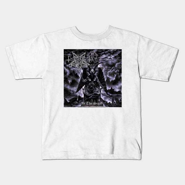 Dark Funeral In The Sign Album Cover Kids T-Shirt by Mey X Prints